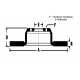 Disque de frein 280 x 22 - 4+1 trous