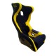 siège bacquet à oreilles FIA noir/jaune