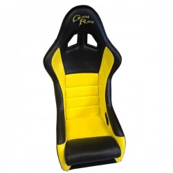 siège bacquet FIA Good Race GT vinyl noir/jaune