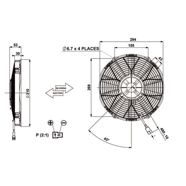 Ventilateur Radial - 3740M3/H - Sèche Tapis 2 Positions