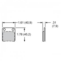 Plaquette BP10 150-12270K GP200 BILLET 2 pistons WILWOOD