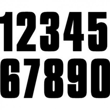 Adesivi Numeri 9 Racefoxx, Pellicola PVC Opaca UV Resistente, Set 2 Pezzi