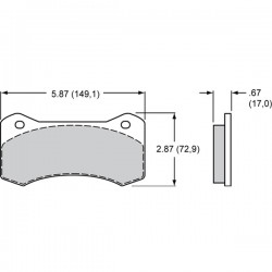 Plaquette CL RC6 WILWOOD NEW W6A 6 pistons