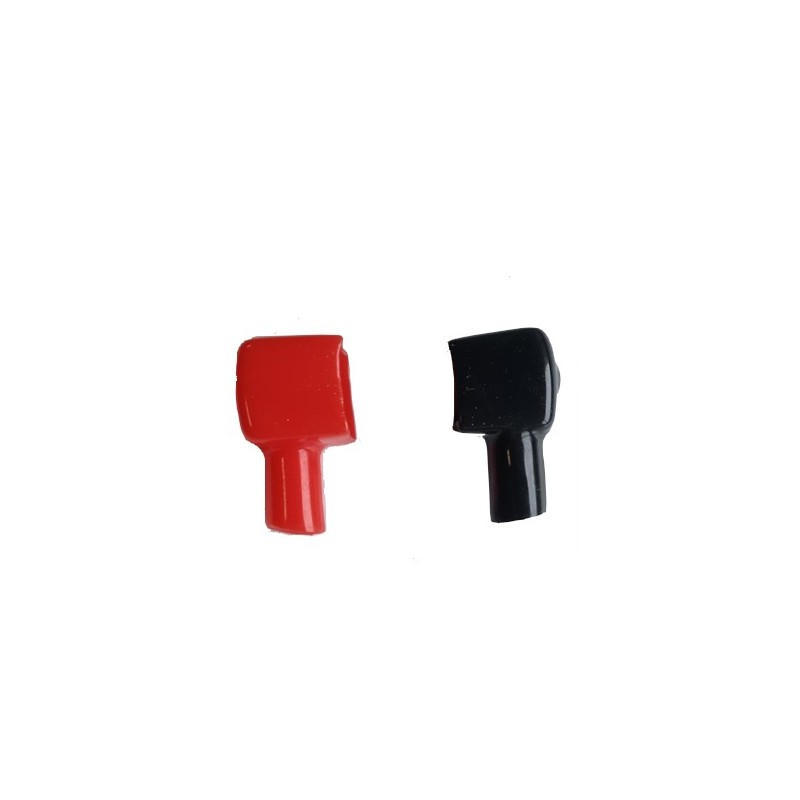 Set de cosses de connexion de batterie (+) et (-) avec protection plastique  rouge/noir