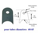 Pack 20 supports à souder pour tube 40/45mm