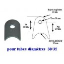 Pack 20 supports à souder pour tube 30/35mm Hg20