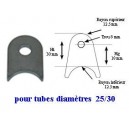Pack 20 supports à souder pour tube 25/30 mm
