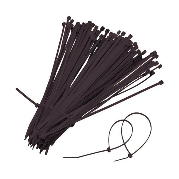 Lot De 200 Colliers De Serrage Rilsan Noir - 180 Mm X 9 Mm, Marque Elemat