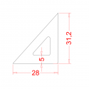 Equerre de renfort 31x28 3mm