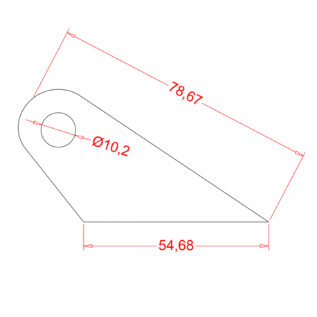 Support à souder 25CD4S 78x54 ø10