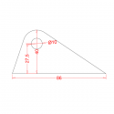 Support à souder 25CD4S 86x40 ø10