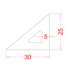 Equerre de renfort 30x25 3mm