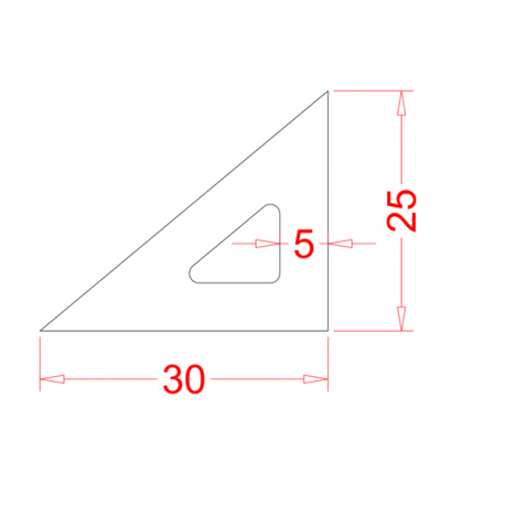 Equerre de renfort 30x25 3mm