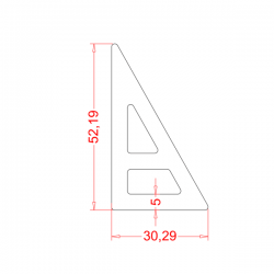 Equerre de renfort 30x52 3mm