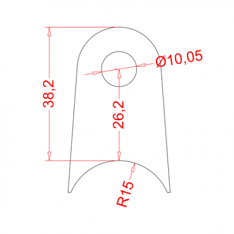 Support à souder 25CD4S 38mm pour tube ø30