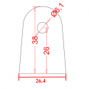 Pack 20 support à souder plat 38 x 26.5 ø6mm