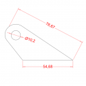 Pack 20 supports à souder 25CD4S 78x54 ø10