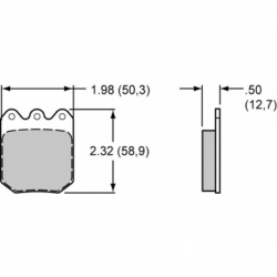 Palquette BILLET DYNAPRO 2 pistons WILWOOD