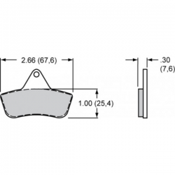 Plaquette BP10 150-4091 PS1 LIGHTWEIGHT 2 pistons WILWOOD