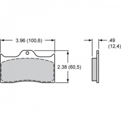 Plaquette BP20 150-20-7112K DYNALITE 4 pistons WILWOOD