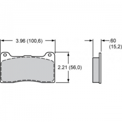 Plaquette BP20 150-9419K MIDILITE 4 pistons WILWOOD