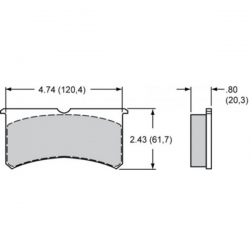 Plaquette BP20 150-9416K SUPERLITE 4/6 pistons WILWOOD