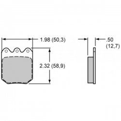 Plaquette BP20 150-9765K BILLET DYNAPRO 2 pistons WILWOOD