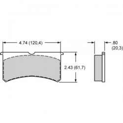 Plaquette POLY A 15A-5938K SUPERLITE FORGED 4 pistons WILWOOD