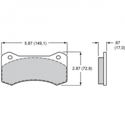 Plaquette POLY A 15A-9977K W4A 4 pistons WILWOOD