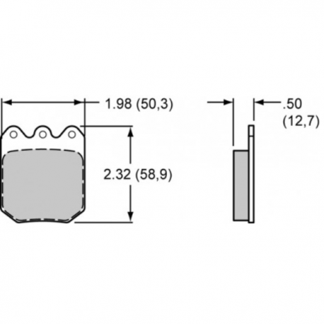 Plaquette BILLET DYNAPRO 2 pistons WILWOOD