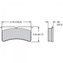 Plaquette MINTEX 1795 WILWOOD SUPERLITE FORGED 4 et 6 pistons