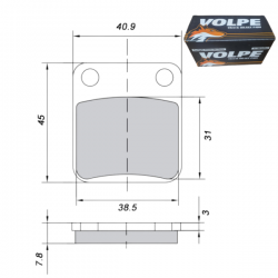 Plaquette VOLPE VTD131 GP200 2 pistons WILWOOD