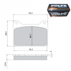 Plaquette VOLPE VTD132 POWERLITE 4 pistons WILWOOD