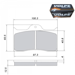 Plaquette VOLPE VTD133 DYNALITE 4 pistons WILWOOD