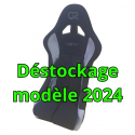 Déstockage siège bacquet FIA GT tissu noir/gris 2024