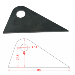 Support fixation amortisseur trou 12