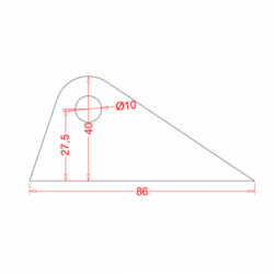 Support fixation amortisseur trou 10