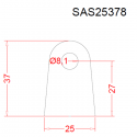 Support à souder S235 ø8 ep 2 mm