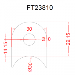 Support à souder protège couronne AV - trou ø10 ep 2mm