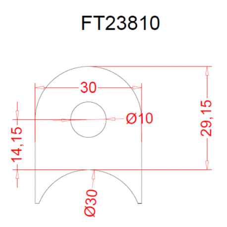 Support à souder protège couronne AV - trou ø10 ep 2mm