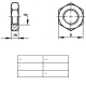 Ecrou inox insert sonde lambda M12