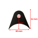 Support plat à souder 38 mm trou 10