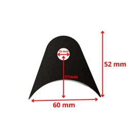 Support plat à souder 38 mm trou 10