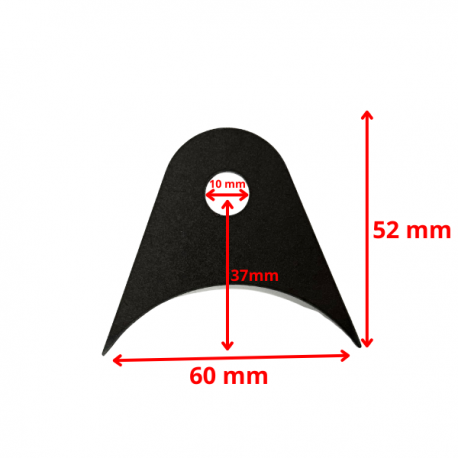 Support plat à souder 38 mm trou 10
