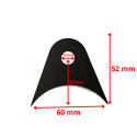 Support plat à souder 60 mm trou 10