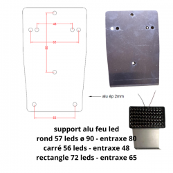 support pour feu led