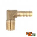 Raccord 90° 8mm - 1/4 NPT mâle laiton