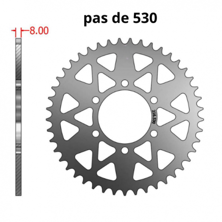 Couronne ALU allégée Pas 530 sur mesure
