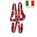 Harnais FIA 2026 6 points 3"/2" spécial HANS ROUGE