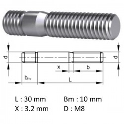 Goujon collecteur échappement MT09 - MT07